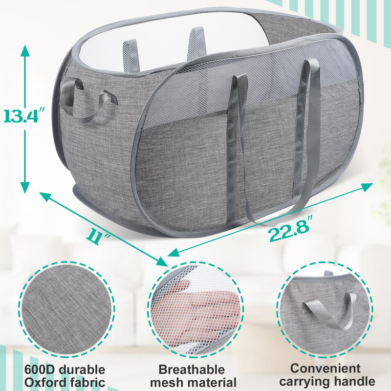 MEWTOGO Large Collapsible Dog Toy Basket - Dog Toy Storage Bin with Handle for Pet Toys Coats Accessories Living Room Area Kids Room Organizer - BeesActive Australia