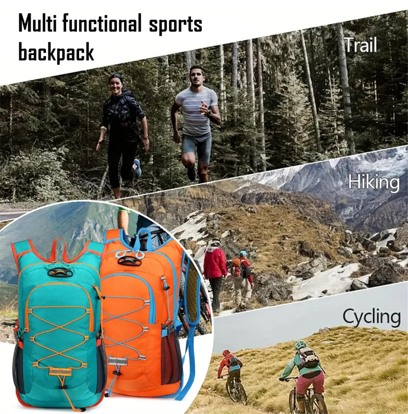 Outdoor Hydration Pack with 2L Water Bladder,Lightweight Running Backpack,Large Capacity Cycling Backpack,Daypack for Hiking Trail,Camping Backpack for Women Men Green Standard