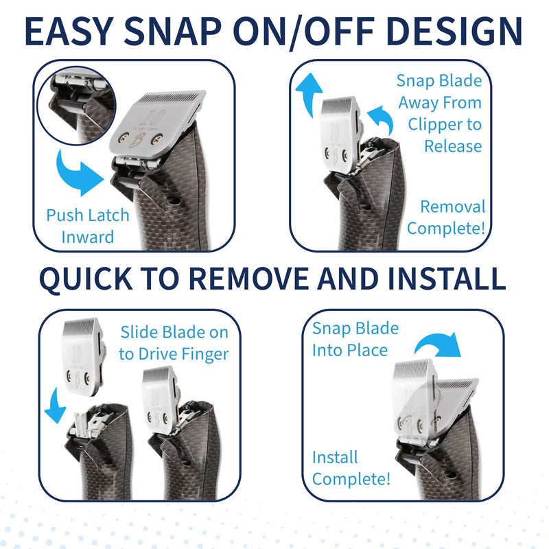 Detachable A Series 30 Blades for Dog Grooming Cuts 1/50" - 0.5mm Japanese High Carbon Steel Dog Clipper Blades & 30 Blade Dog Grooming (Compatible A5 Series Clippers for Dogs Cat (B30) 30 (1/50" - 0.5mm) - BeesActive Australia