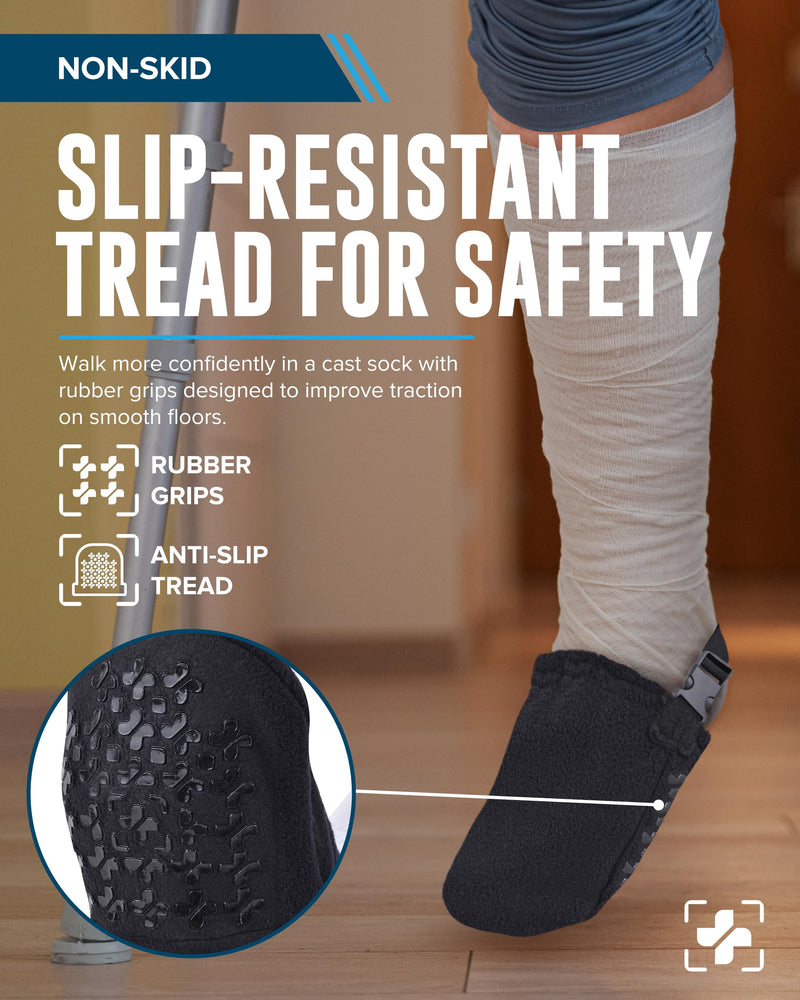 Doctor's Select Leg Cast Sock Cover - Non Slip Adjustable Cast Socks for Women and Men | Foot Cast Toe Cover Socks - BeesActive Australia