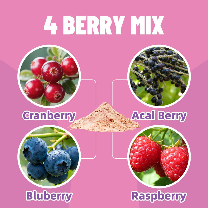 Just Try Berries Powder Dog Cranberry Supplement Urinary Tract for Dogs UTI Treatment D Mannose Powder Cat UTI Remedy Cat Supplements - 7 OZ