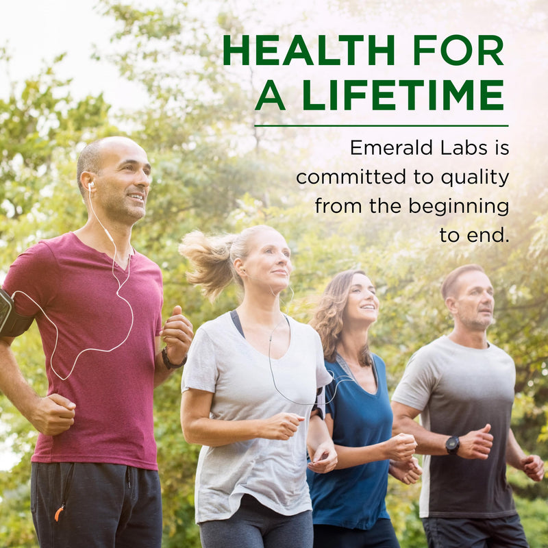 EMERALD LABS Men's 45 Plus Clinical Multi, 120 Capsules (30 Servings) | Multivitamin for Heart Health & Vitality Support, Whole-Food & Probiotic Blend, Non-GMO & Gluten-Free