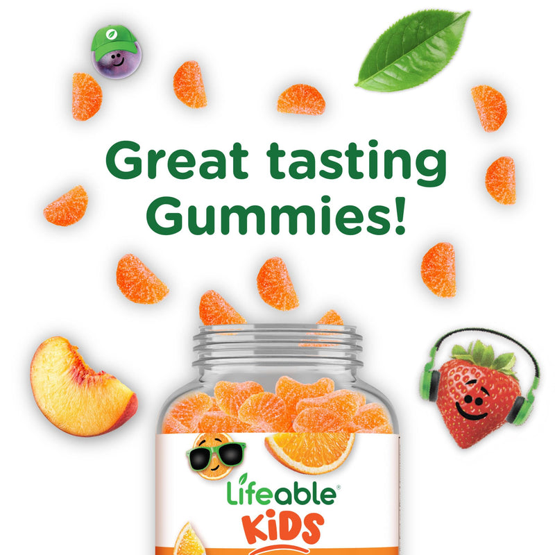 Lifeable Kids Vitamin C Gummies for Kids | 250 mg | Vegan Vitamin C Gummy | VIT C Gummies for Immune System Support | 120 Gummies