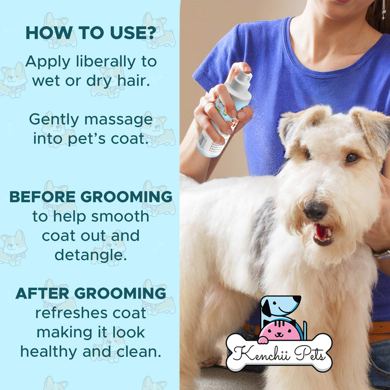 Professional Pet Grooming Spray for Puppies and Dogs | All-Natural Scented Moisturizing Dog Detangler Spray | Puppy Conditioner Coat Shine Spray | Dog Grooming Supplies Happy Puppy - PawsPlanet Australia