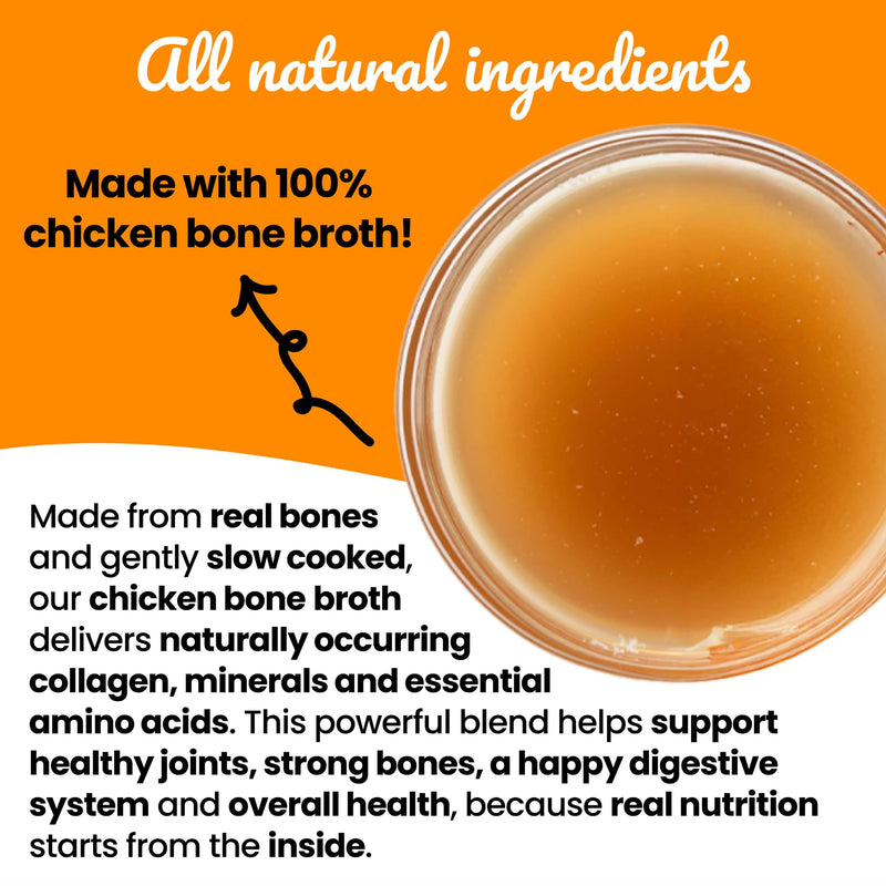 Supernature Slurpeez Chicken Bone Broth Powder for Dogs & Cats 250g | 100% Pure Single Protein Chicken for Dogs & Cats, Food Topper for Picky Eaters, Enrichment, Collagen, Joint & Gut Health