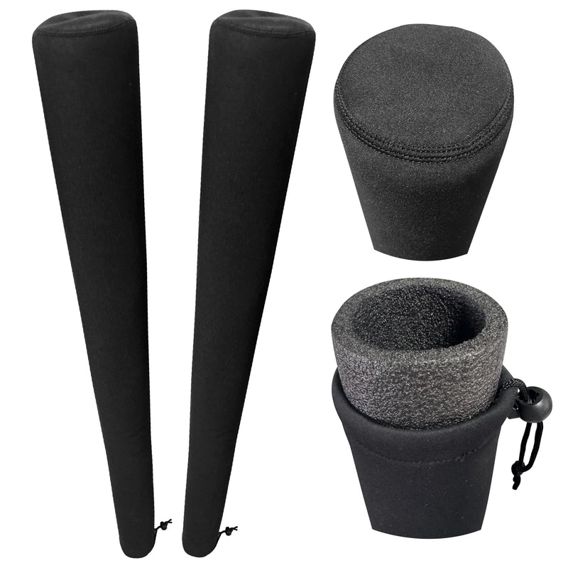 Pair of Boat Trailer Guide Pole Pad and Cover Heavy Duty Canvas Boat Trailer Capped Guide Pole Pad Cover- Black 60" - BeesActive Australia