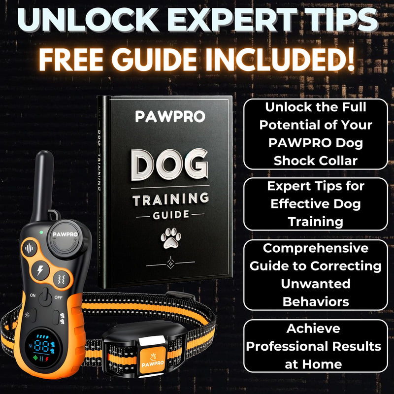 Dog Shock Collar with Remote, Unmatched 4-Mile Range, Night-Light Mode, Training Guide Included, 124 Training Levels & 4 Modes, Beep Vibration Shock, Waterproof Rechargeable, Fits All Dogs, US Tech - BeesActive Australia
