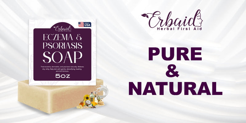 Eczema Soap Bar for Face and Body – All Natural Dermatitis, Psoriasis Treatment for Dry Itchy Sensitive Skin Relief – Gentle Detoxifying, Healing, Anti-Itch, Oatmeal Goat Milk Wash for Kids, & Adults