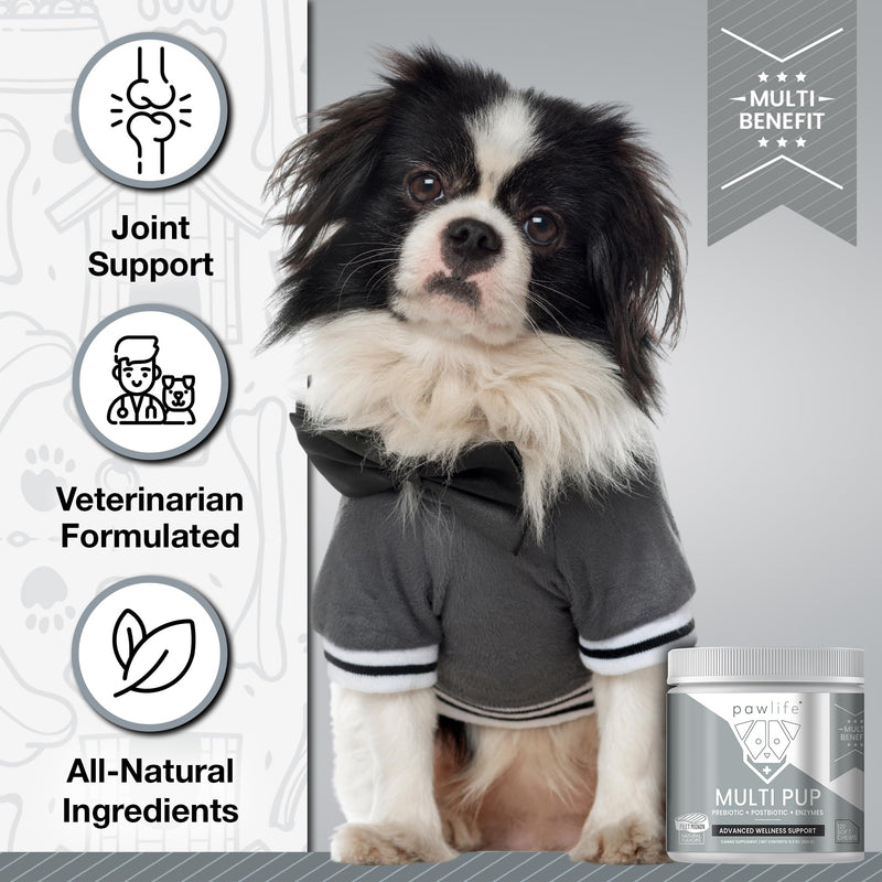 All Natural Multivitamin Soft Chews for Dogs| Glucosamine Chondroitin for Joint Support with Probiotics for Gut & Immune Health| Mobility and Advanced Wellness Support|4-Month Supply - PawsPlanet Australia