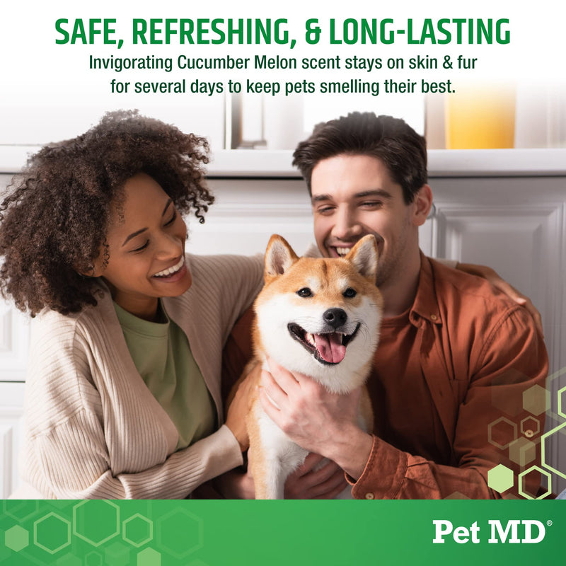 Pet MD Body Spray for Dogs & Cats - Deodorizing Dog Perfume Reduces Static & Eliminates Odor - Long-Lasting Pet Cologne Spray for Dogs - Cucumber Melon Scent - 8 oz - BeesActive Australia