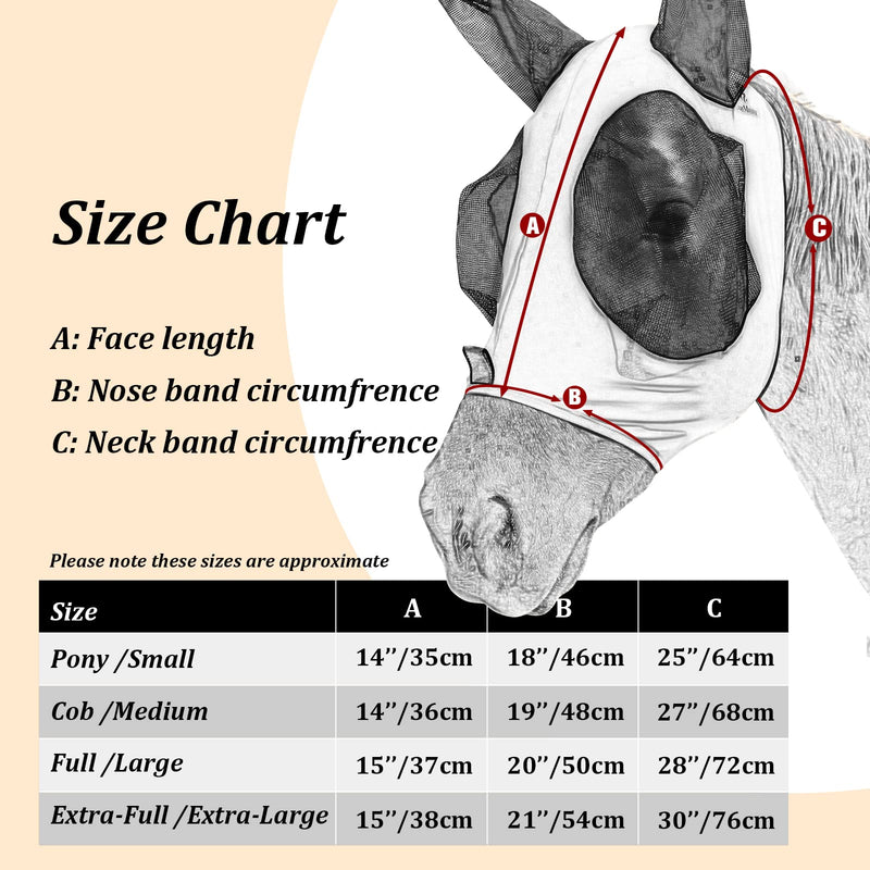 Ultra Lightweight UV-proof Full Visibility Stretchy Horse Fly Mask Light Olive (L; Full Size) Full (Large) - BeesActive Australia