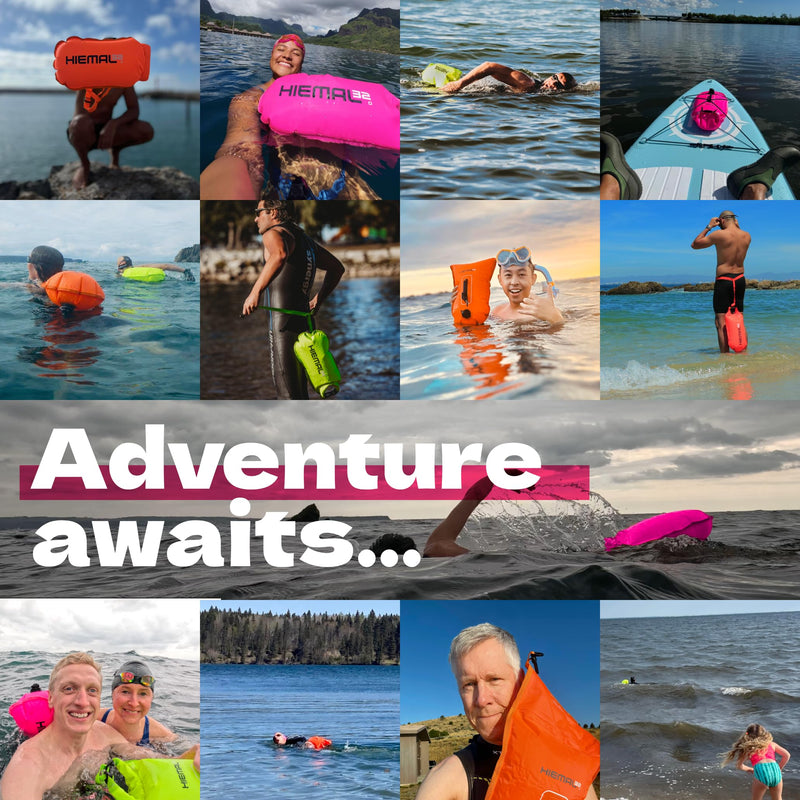 Swim Buoy for Open Water with Dry Bag 15L - Fully Waterproof Swim Bubble - Be Safe with Higher Visibility, Toughened Nylon and Rest Handle Swimming Buoy - Open Water Buoy for All Season Swimmers Pink - BeesActive Australia