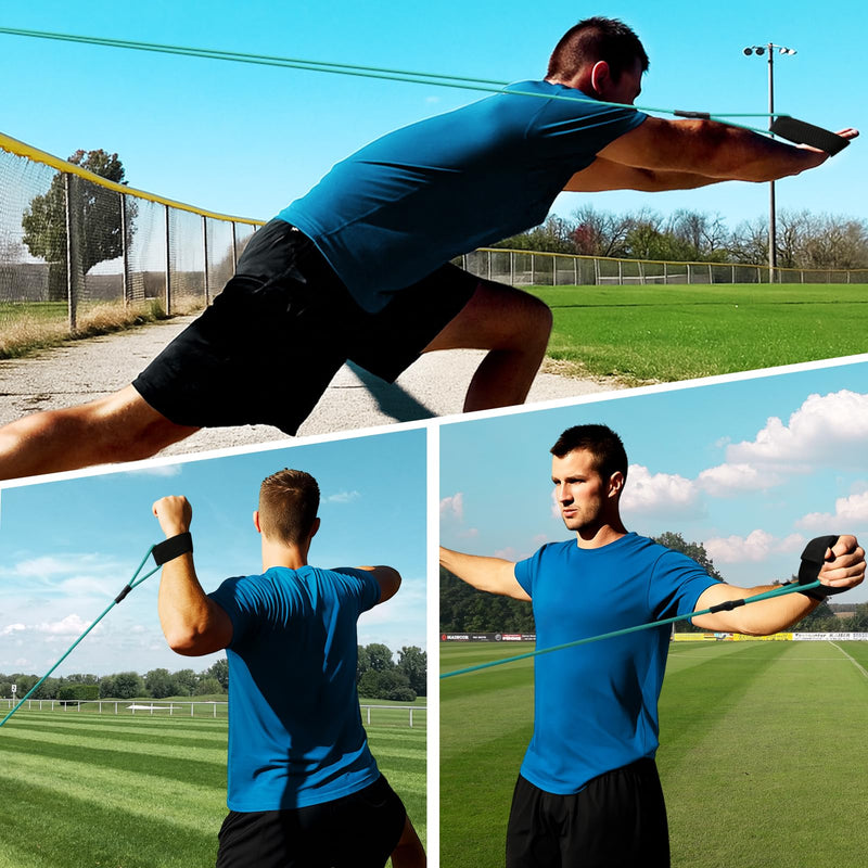 Baseball Pitching Resistance Bands - 15/30 Lb Softball Pitching Trainer, Resistance Bands for Arm Strength, Ideal for Training, Warm-Ups & Beginner Learning Beginner (15LB) - BeesActive Australia