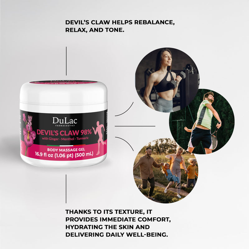 Dulac - Devil's Claw 98% Cream Maximum Strength 16.9 Fl Oz, Natural Joint and Muscle Comfort Cream, Enriched with Menthol for Cool Effect 16.9 Fl Oz (Pack of 1) - BeesActive Australia