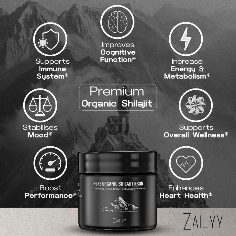 Pure Himalayan Organic Shilajit Resin Supplement 80g | Lab-Tested & Natural | Premium Grade with Fulvic Acid & Trace Minerals | Energy & Vitality Booster for Men & Women
