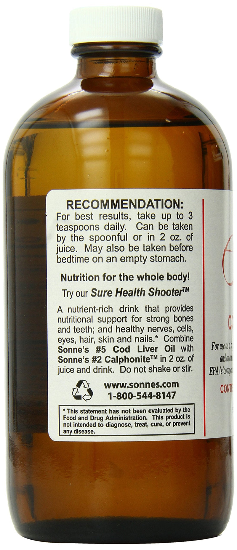 Sonne's Old Fashioned cod Liver Oil no 5, 16 Fl. Oz