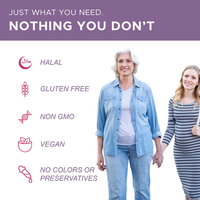 Noor Vitamins Halal Womens Multivitamin & Mineral I Once Daily Vitamin Supplement I Vegan | Supports Energy, Immunity, Metabolism, Healthy Appearance and Stages of Motherhood I 2-Month Supply