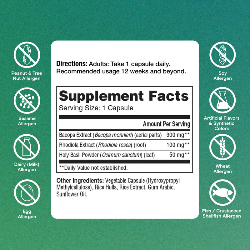 One A Day Cognitive Supplement ‚Äì Brain Supplement to Support Cognitive Performance for Men and Women with Bacopa. Also includes Rhodiola, & Holy Basil, 30 Capsules (Packaging May Vary) 30 Count (Pack of 1)