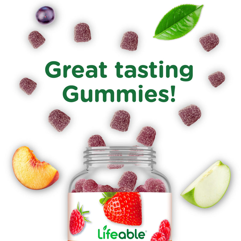 Lifeable Teens Biotin 10000mcg Gummies | Vitamin B7 | Vegan Biotin Supplement | Great Tasting Biotin Gummies for Hair Growth, Healthy Skin and Nails | Biotin Vitamins for Teens | 90 Gummies