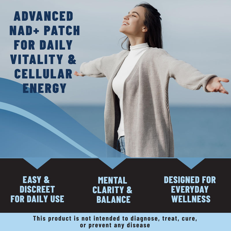 TOLEVITA NAD+ Patches – 36 Circle-Shaped Patches with NMN, Resveratrol, Vitamins B & C, CoQ10, NAC, Acetyl-L-Carnitine, PQQ & Antioxidants - Energy, Wellness & Cellular Health