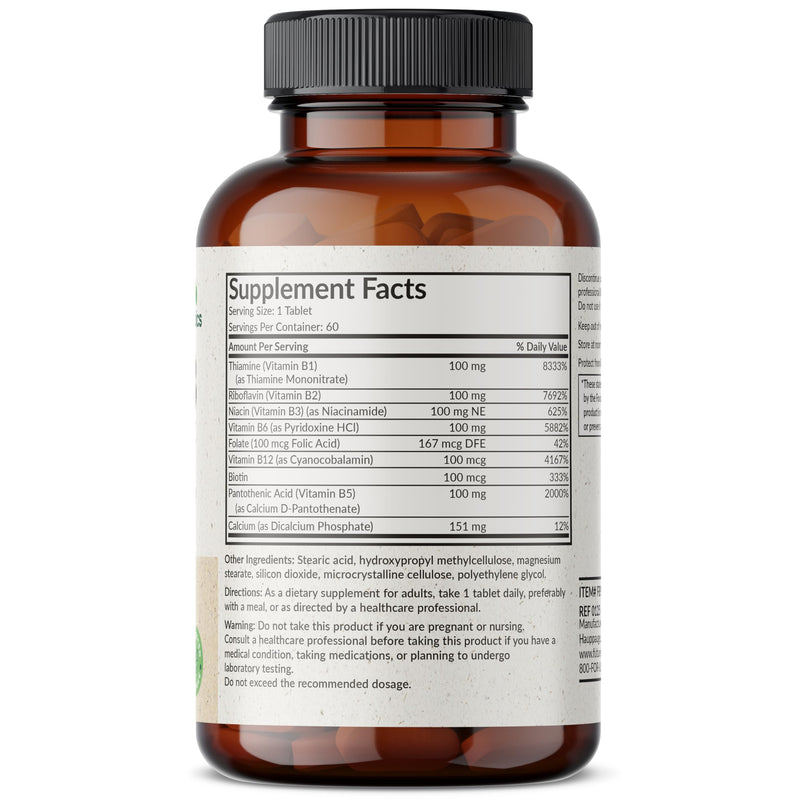Futurebiotics Super B 100 Sustained Release Vitamin B Complex Non-GMO, 60 Vegetarian Tablets 60 Count (Pack of 1)