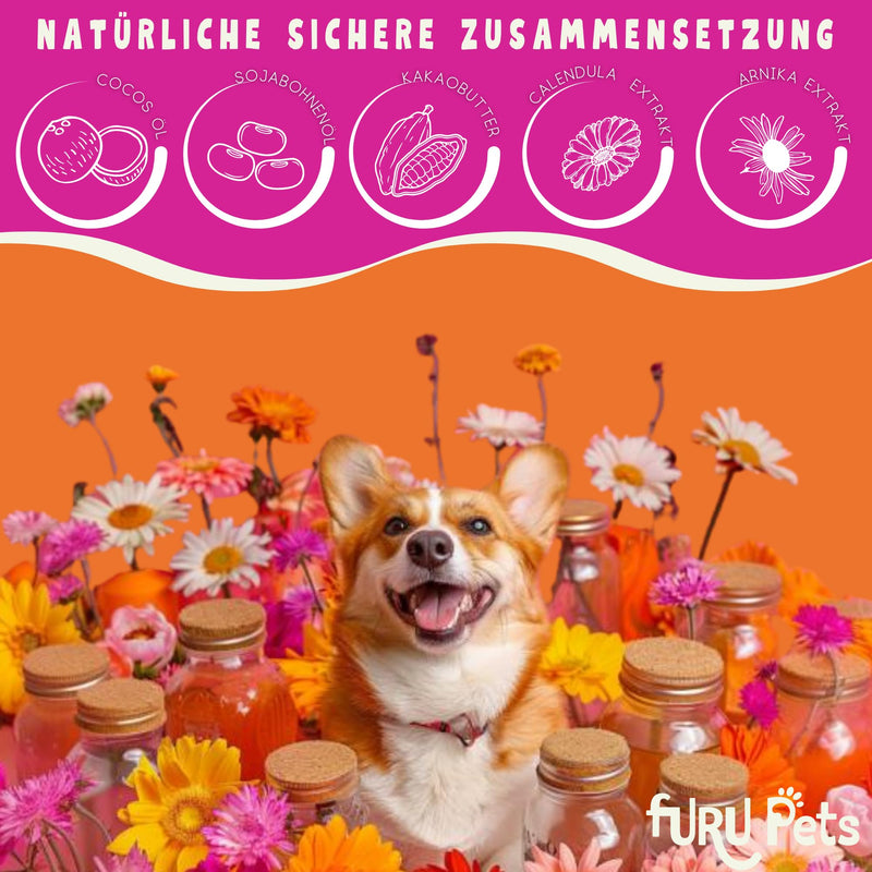 FURU PETS Natural Paw Care & Nose Balm for Dogs & Cats - Paw Balm Dog Paw Care for Dogs Vegan Paw Protection Dog Summer & Winter Dog Paws Paw Balm Cat Paw Care Dog - BeesActive Australia