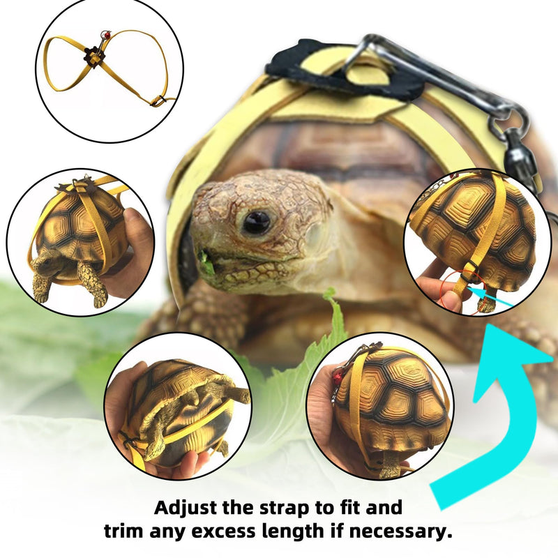 Pet Tortoise Turtle Leather Harness Small Pet Turtle Leash and Harness Pet Tortoise Leash Suitable for Tortoise Supplies Adjustable Control Leash (S,Blue) Blue S - BeesActive Australia