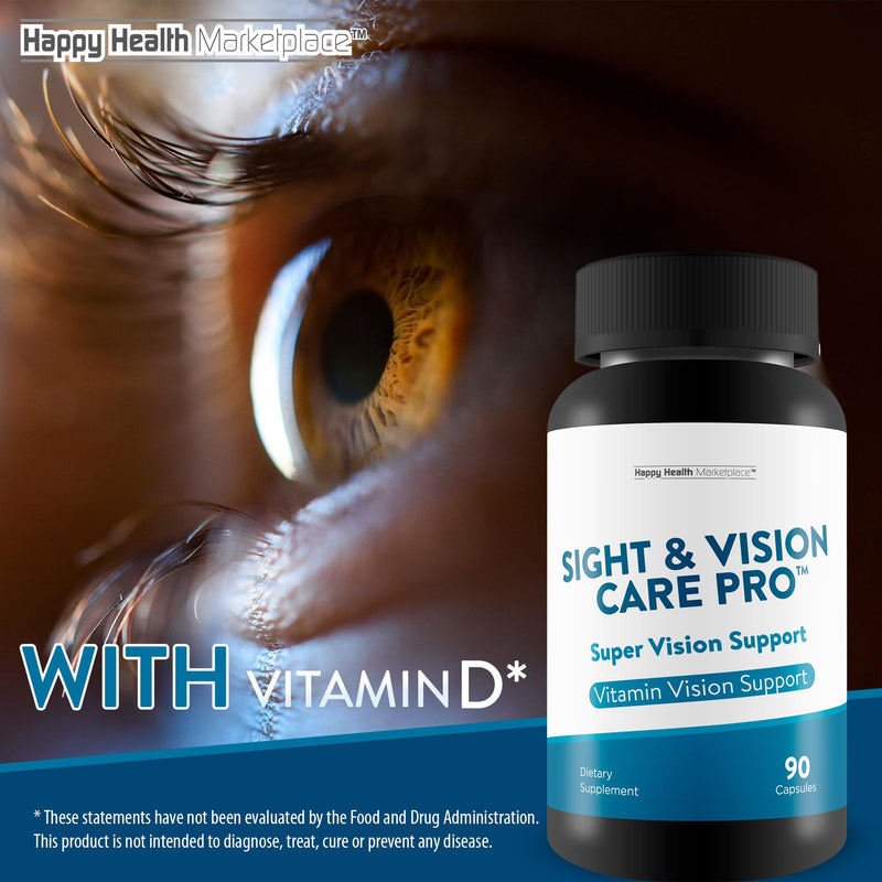 Sight & Vision Care Pro - Super Vision Support - Vitamin & Mineral Vision Supplement with Antioxidant Cell Support - Promote Visual Acuity and Reduced Eye Strain - Support Sight Care & Eye Health