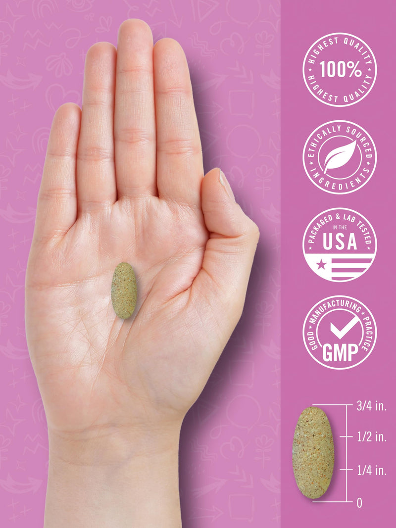 Carlyle Teen Multivitamin for Girls | 60 Caplets | Once Daily | Easy to Digest with Probiotics & Enzymes | with Iron | Non-GMO, Gluten Free