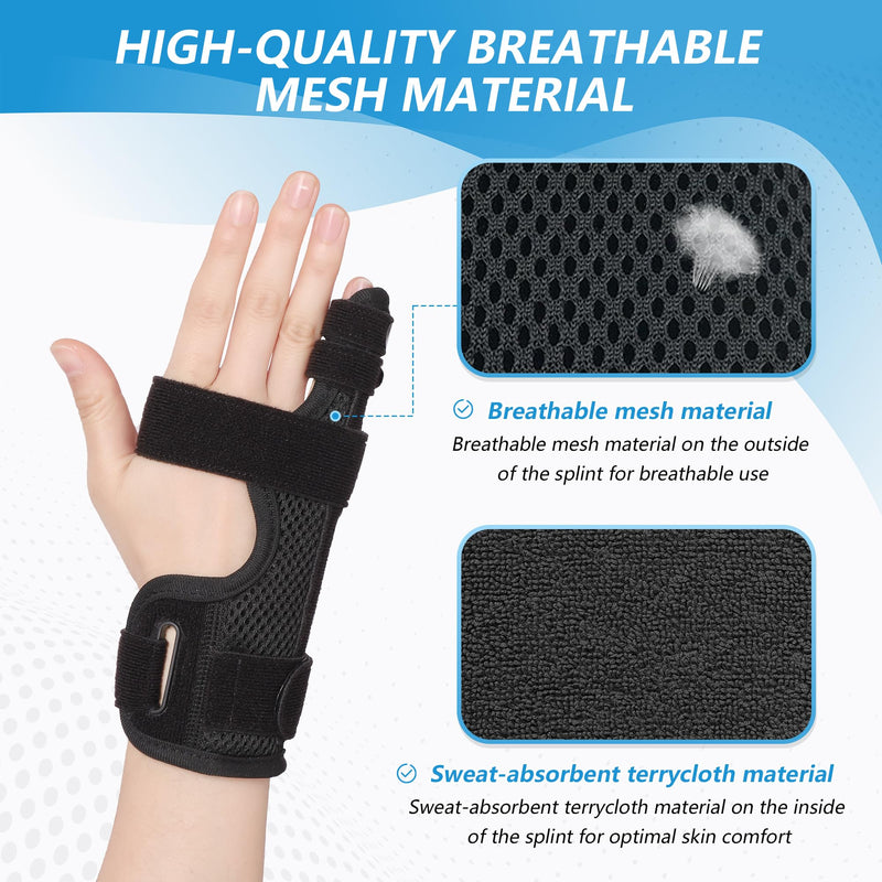 Pinky Finger Splint, Finger Splint for Pinky, Broken Finger, Trigger Finger, Metacarpal Splint Hand Brace, Little Finger Brace for Tendonnitis, Pain Relief, Fits for Left & Right Hand(M) M Mesh
