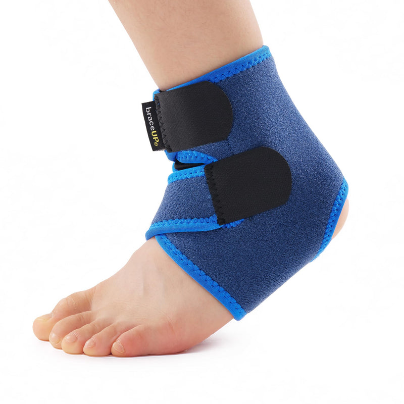 BraceUP Kids Ankle Brace – Youth Sports Support for Boys & Girls, Adjustable Foot Stabilizer for Sprains, Injuries & Active Play for Daily Wear (S 4'1"-4'11" ft) S - BeesActive Australia