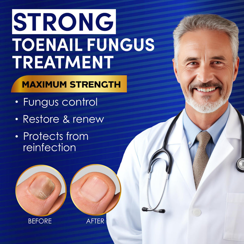 Toenail Fungus Treatment Extra Strength - 2 Bottle Nail & Toe Solution with Undecylenic Acid 25% and Tea Tree Oil(15mlx2)