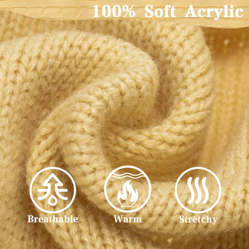 PUPTECK Winter Dog Cat Sweater Coat - Soft Cold Weather Clothes Knitwear for Kitties & Small Dogs Indoor Outdoor Walking Warm, Knitted Classic for Doggies Kitties Girls Boys, Cream M M: Chest 13.8in, Back 14in - BeesActive Australia