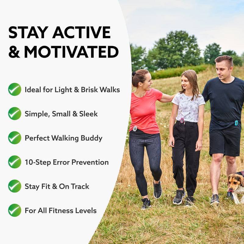 3DFitBud Simple Step Counter Walking 3D Pedometer by 3DActive with Clip, Lanyard Accurate Step Tracker Large Display, Easy to Use for Kids Men Women Adult Seniors Daily Step Tracking - A420S Plum - BeesActive Australia