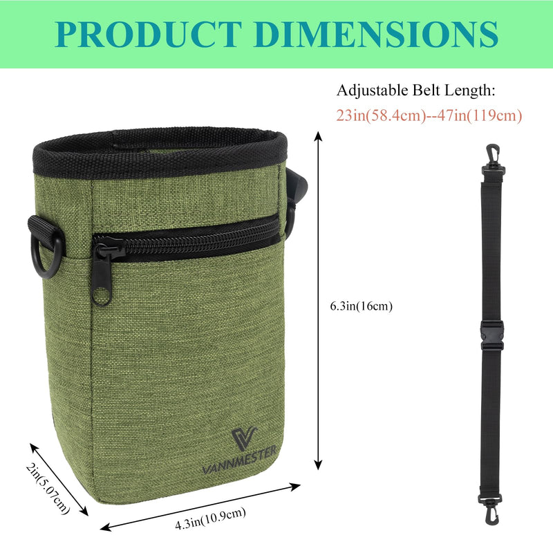 Dog Training Treat Pouch,Hands-Free Dog Treat Bag,Puppy Treat Pouch,Dog Training Bag with Adjustable Belt, Metal Clip-Green Green - BeesActive Australia