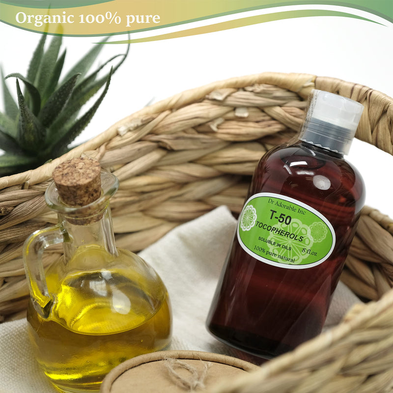 Dr Adorable - 8 oz - Tocopherols T-50 Oil-Soluble Vitamin E | Premium Natural Anti Aging