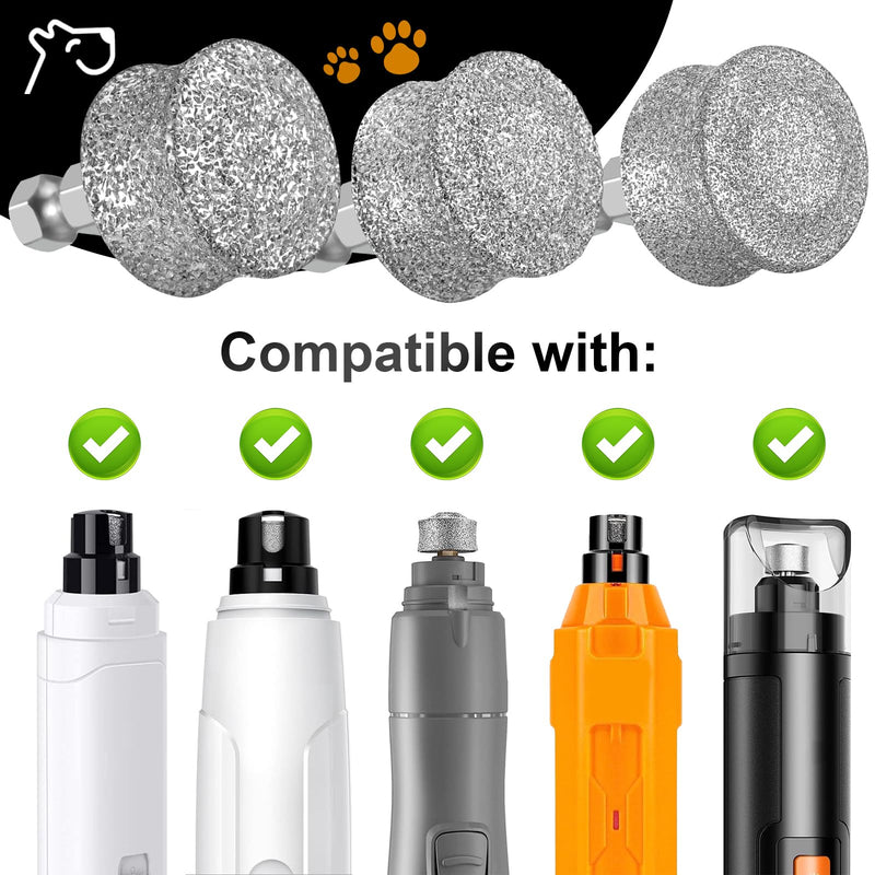 Dog Nail Grinder Replacement Head-Integrated Grinding Head for Casfuy and Most Brands, Highly Efficient, Safe and Durable (3pcs) 3Pack 100-80-60# - BeesActive Australia