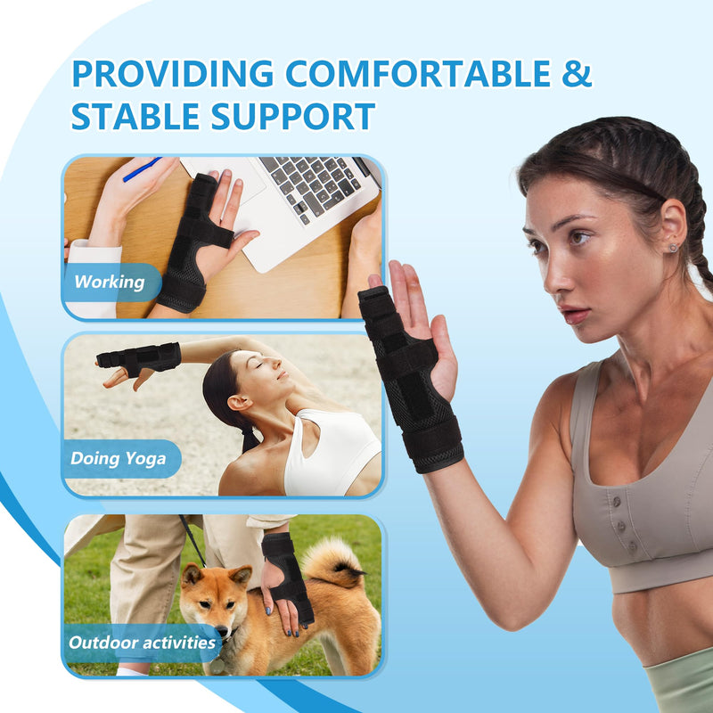 Pinky Finger Splint, Boxer Fracture Splint, Metacarpal Splint for 4th or 5th Finger, Finger Splint for Broken Finger Trigger Finger Arthritis Tendonitis,Fits for Left & Right Hand(Mesh,S/M) Mesh S/M