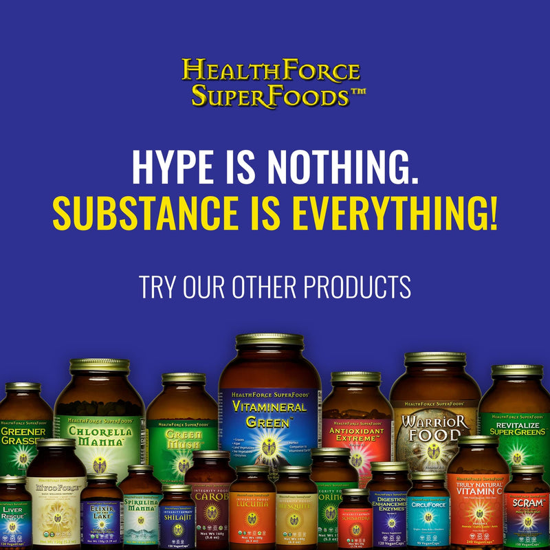 HEALTHFORCE SUPERFOODS Vitamineral Green - Mineral Supplement for Immune & Thyroid Support - Green Powder Supplement with Ingredients from The Land - Gluten-Free & Vegan - 120 Capsules