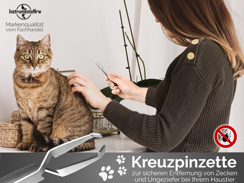 Tick tweezers for animals, dogs, cats and other pets made of stainless steel - BeesActive Australia