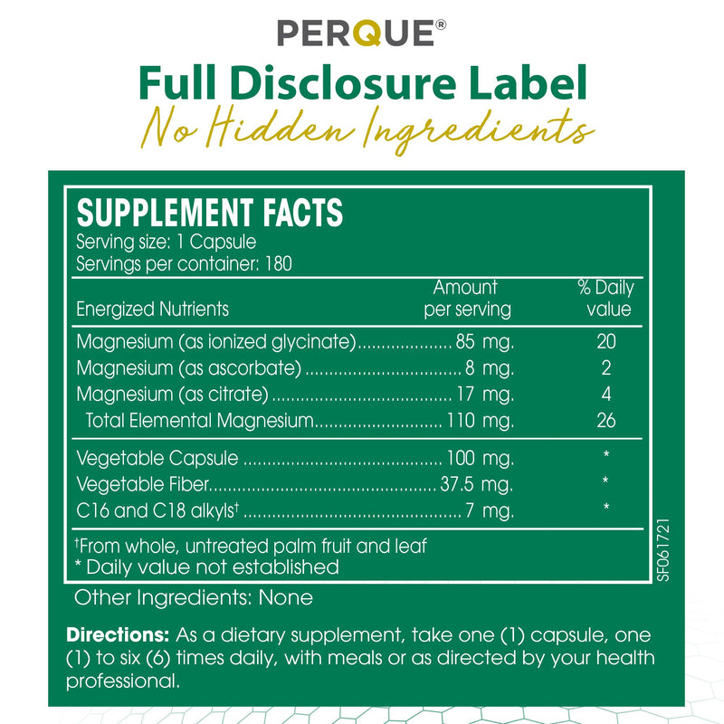 PERQUE Mg Plus Guard 180 Vegetable Capsules