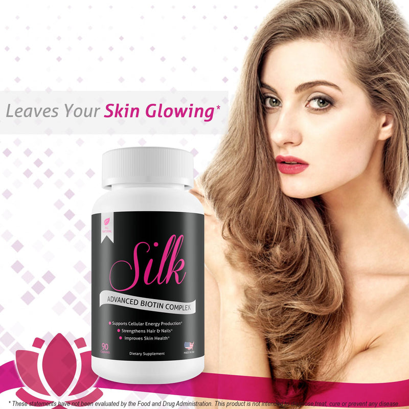 Silk Advanced Biotin Complex- Promotes Stronger, Longer, Hair-Healthier Skin- Ultimate Nail Strength