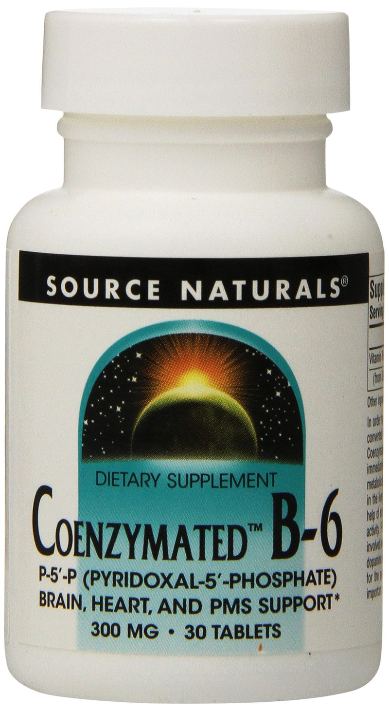 Source Naturals, Coenzymated B-6, Vegan - 333mg - 30 Tablets | Promotes a Healthy Nervous System 30 Count (Pack of 1)