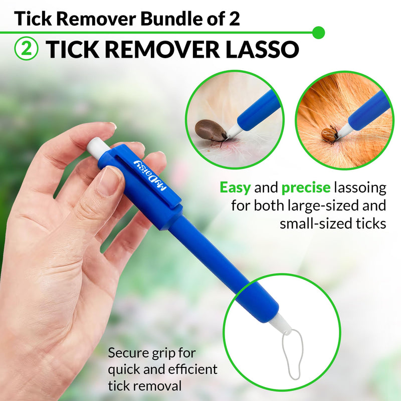 MYDAISY 2 in 1 tick snare for dogs and tick tweezers for dogs made of stainless steel with case - BeesActive Australia