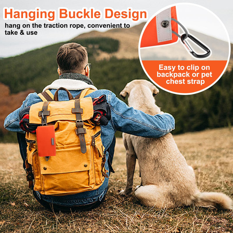 Texsens Collapsible Dog Bowls 2 Pack, Sturdy Reinforced Rim, Portable Travel Dog Bowls for Food & Water, Foldable & Lightweight for Cat Puppy Pet Walking Hiking with 2 Carabiners (Large, Black+Orange) Large - BeesActive Australia