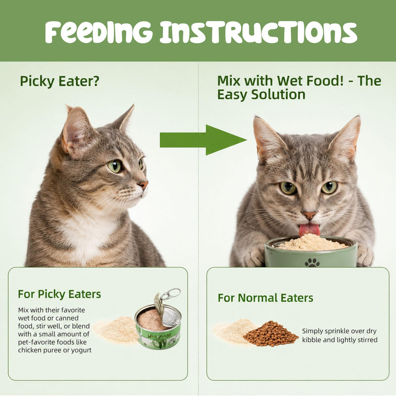 PETTERM Cat Hairball Remedy Powder & Food Topper - Petroleum-Free Digestion Support with 6B Probiotics & Slippery Elm - Mess-Free Paste Alternative for Indoor Cats, 30 Sachets