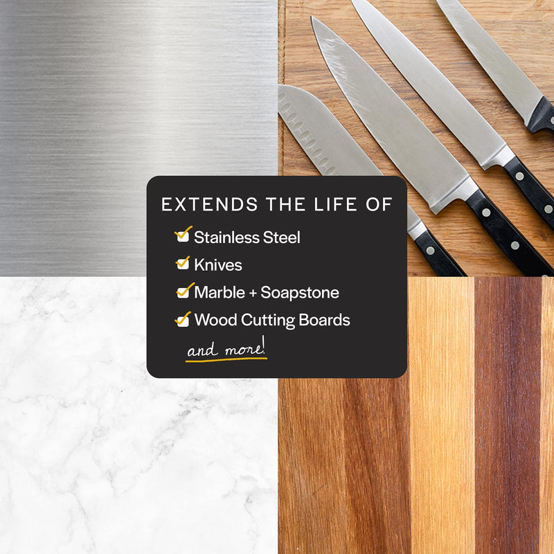 Thirteen Chefs Mineral Oil - 12oz Food Grade Conditioner for Wood Cutting Board, Countertop & Butcher Block, Lubricant for Knife or Meat Grinder - Safe USP Finish on Marble, Soapstone 12 Fl Oz - BeesActive Australia