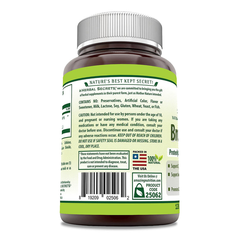 Herbal Secrets Bromelain Supplement 500 Mg Tablets Supplement | Non-GMO | Gluten Free | Made in USA (120 Count) 120 count - BeesActive Australia