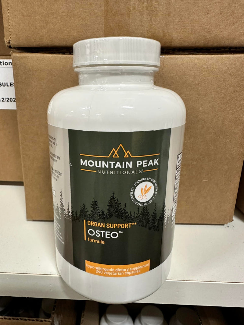 Mountain Peak Nutritionals Osteo Supplement - Organ & Strong Bone Support, Promotes Bone Health - With Vitamins D3, K2, Calcium, and Magnesium - Bone Building & Strengthening (240 Vegetarian Capsules) 240 Count (Pack of 1)