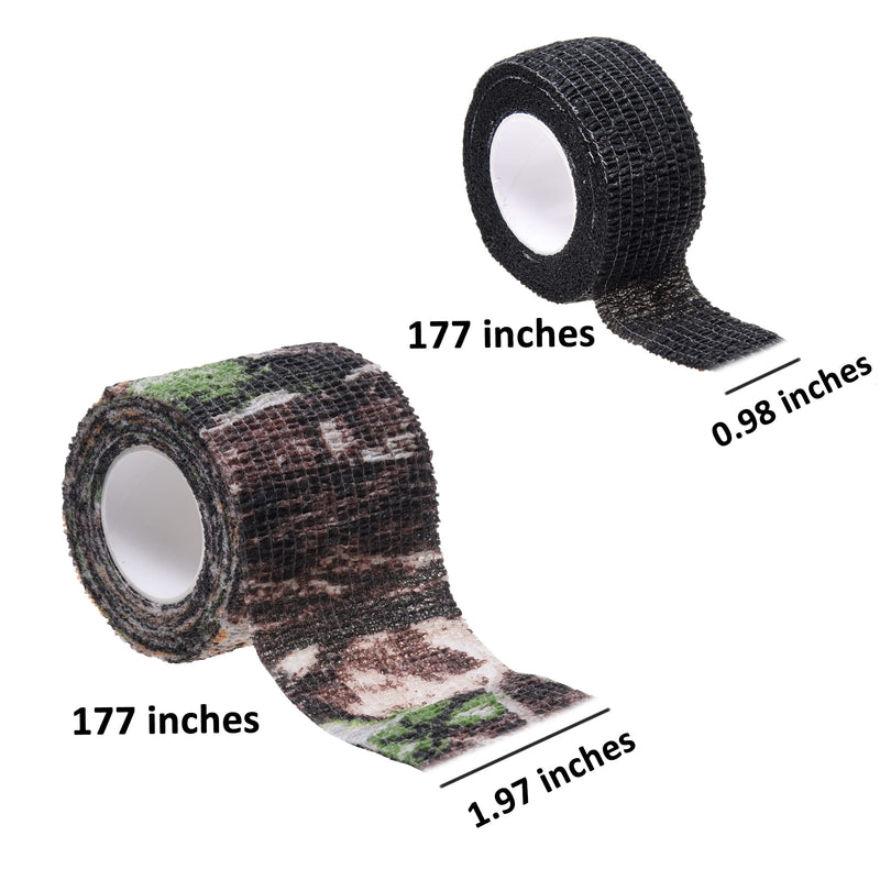 Eco-Fused Self-Adhering Bandage - Injury Wrap Tape for Pets, Dogs, Cats, Horses - Pack of 6 - Dog Bandages for Legs - Prevent Licking - Does not Stick to Hair - Elastic, Water Repellent, Breathable Real Camo for Pets